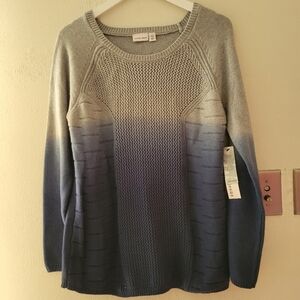 Tribal Jeans Ombre Sweater - blue & grey